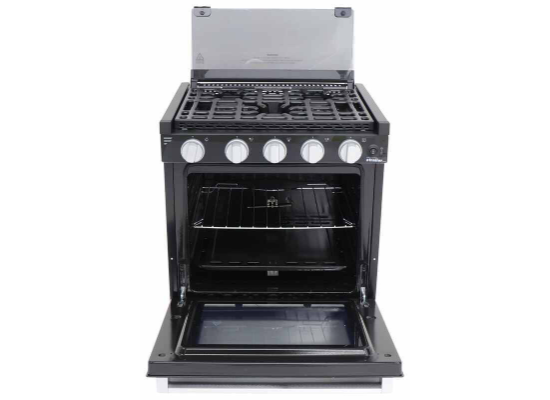 Furrion Propane RV Range with Glass Cover - 3 Burners - 21" Tall - Black - Image 2
