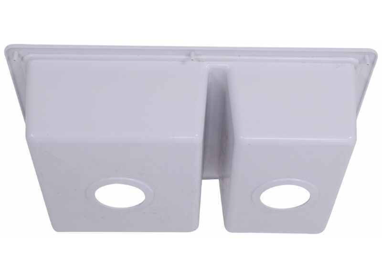 Better Bath RV Kitchen Sink - Double Bowl - 25" Long x 17" Wide - White - Image 3