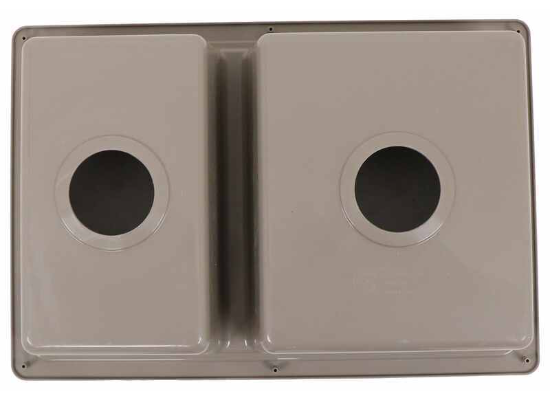 Better Bath RV Kitchen Sink - Double Bowl - 25" Long x 17" Wide - Gray - Image 4