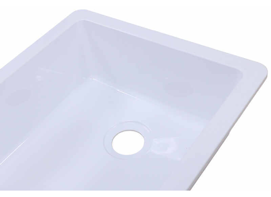 Better Bath RV Kitchen Sink - Single Bowl - 15" Long x 13" Wide - White - Image 3