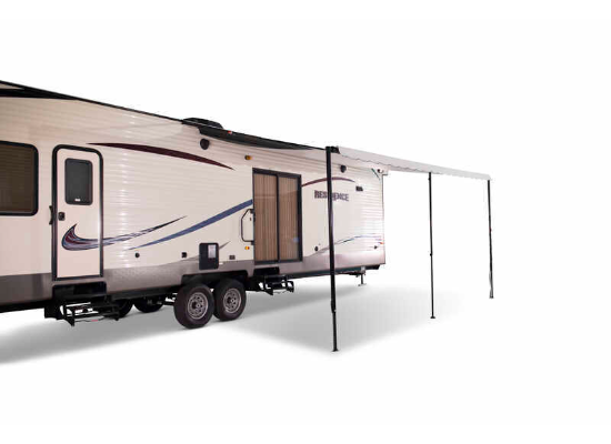 Solera Destination Manual Pull-Style RV Awning - 20' Wide - XL 9'8" Projection - White - Image 3