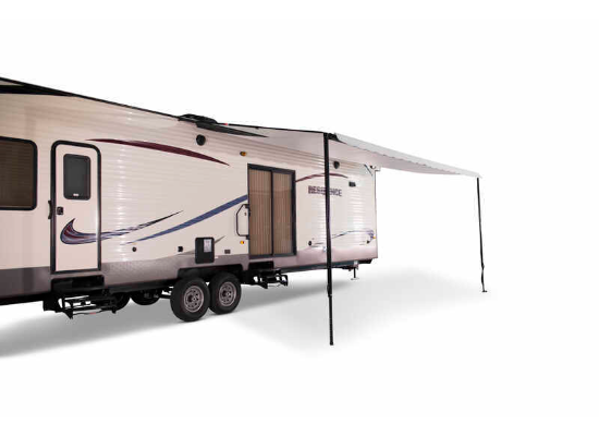 Solera Destination Manual Pull-Style RV Awning - 20' Wide - XL 9'8" Projection - White - Image 2