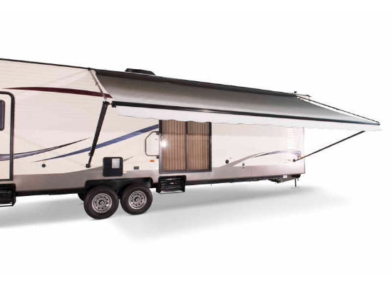 Solera Destination Manual Pull-Style RV Awning - 20' Wide - XL 9'8" Projection - White - Image 5
