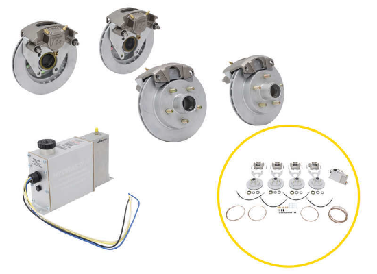 Hydrastar Disc Brake Kit w/ Actuator for Tandem Axle Trailers - 10" Rotor - 5 on 4-1/2 - 3.5K - Image 4