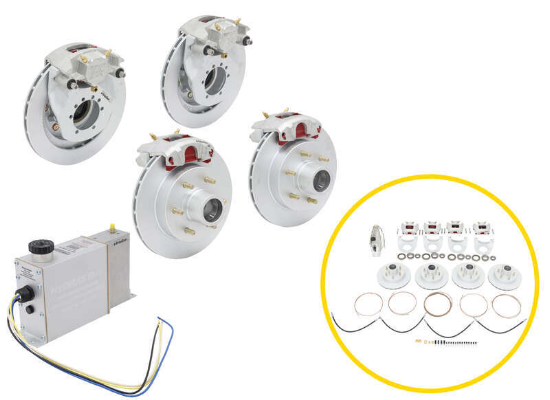 Hydrastar Disc Brake Kit w/ Actuator for Tandem Axle Trailers - 12" Rotor - 6 on 5-1/2 - 6K - Image 4