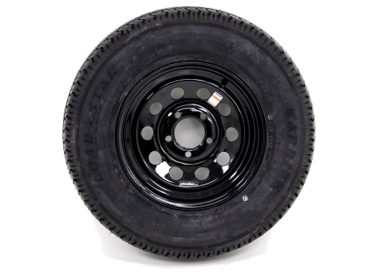 Kenda Karrier ST205/75R14 Radial Trailer Tire with 14" Black Mod Wheel - 5 on 4-1/2 - LR C - Image 2