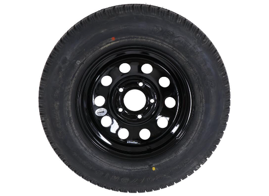 Provider ST205/75R15 Radial Trailer Tire w/ 15" Vesper Black Mod Wheel - 5 on 5 - Load Range C - Image 4