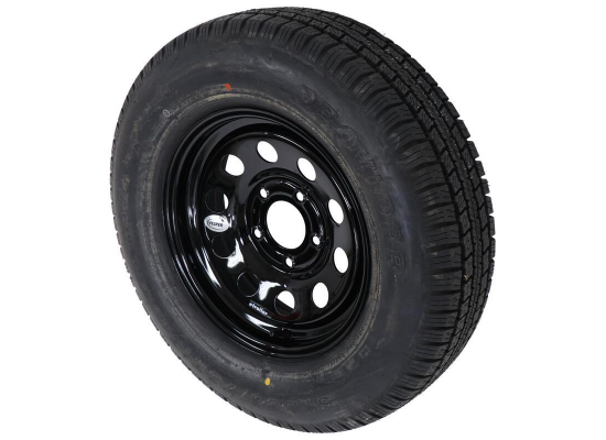 Provider ST205/75R15 Radial Trailer Tire w/ 15" Vesper Black Mod Wheel - 5 on 5 - Load Range C - Image 3