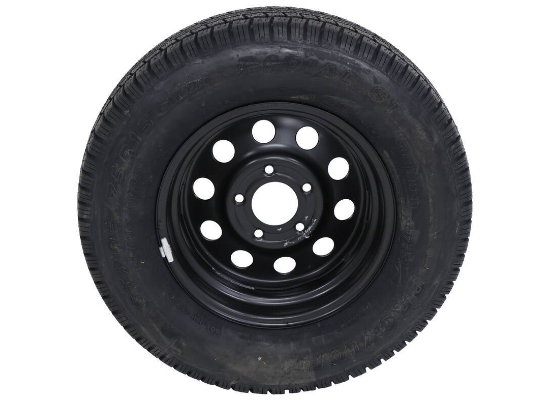 Provider ST205/75R15 Radial Trailer Tire w/ 15" Vesper Black Mod Wheel - 5 on 5 - Load Range C - Image 2