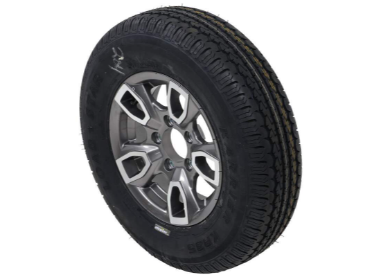 Karrier ST175/80R13 Radial Trailer Tire with 13" Aluminum Wheel - 5 on 4-1/2 - Load Range C - Image 3