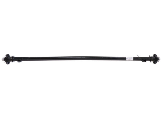 Dexter Trailer Axles - 7359765 3500 lbs 95 Inch Hub Face Spindles Only 80 Inch Spring Center No Drop or Lift No Hubs Leaf Spring Suspension Dexter EZ Lube Spindles Round trailer axle beam measures 95" from hub face to hub face (when hubs - sold separately - are mounted) and 80" from spring center to spring center. E-Z Lube spindles make it easy to lubricate bearings (sold separately). Features: Round axle beam acts as part of your trailer's suspension system Replace an axle on your trailer Fabricate a suspension to fit your application High-strength steel construction Bend in axle creates zero camber angle for even road-to-tread contact across the width of your trailer's tires Best for straight-line acceleration and steady, controlled towing Underslung design - spring seats welded to underside of axle for mounting leaf springs (sold separately) Low ride height makes it easier to load and unload your trailer Straight, E-Z Lube spindles - no drop Built-in grease zerks for simple lubrication Spring seats, brake flanges, and spindles are welded on Made in the USA Specs: Weight capacity: 3,500 lbs Hub-face-to-hub-face length: 95" Spring-center-to-spring-center length: 80" Tubing outer diameter: 2-3/8" Bearings (sold separately): Inner bearing: L68149 Outer bearing: L44649 Brake flange configuration: 4 bolt Limited 5-year warranty Axle Dimensions Hub Face and Spring Center Measurements on Standard Trailer Axle There are multiple ways to measure the length of an axle beam, but the hub-face-to-hub-face and spring-center-to-spring-center lengths are the most accurate. Hub face (A) refers to the length of the axle measured from the base of one wheel stud to the base of the wheel stud on the opposite side of the axle (when hubs are mounted on the beam). The spring center (B) is the approximate width of your trailer. It is measured from the center of the spring seat on one side of the axle to the center of the seat on the other. This axle beam comes with the spring seats welded on. If you are replacing your trailer's axle, you should be able to figure out which type you need by determining your trailer's capacity, the bolt pattern of your wheels, the brake type and the aforementioned lengths. E-Z Lube Spindles Make Lubrication Simple The E-Z Lube spindles on this axle are meant to work with E-Z Lube-compatible hubs to make lubricating your bearings quick and easy. Each E-Z Lube spindle has a zerk fitting on the end. And every E-Z Lube hub comes with a grease cap that has an easy-to-remove rubber plug. Just pop out the plug on the cap to access the zerk on the spindle. When you inject grease into the zerk with a grease gun, the grease will flow to both the inner and outer bearings of the hub, lubricating the bearings and forcing out old, ineffective grease. Once you see new grease beginning to be pushed out, you know that your bearings are fully lubricated. This means that you can lubricate the bearings without the mess of taking apart the entire assembly. Dexters Dexters are made of high-strength steel and come with spindles and spring seats welded on. The spring seats are attached to the underside of the axle so that the leaf springs (sold separately) can mount beneath the axle. The result of this underslung design is a trailer that rides a bit lower for quick and easy loading and unloading. Each axle is manufactured to create a certain camber angle. This ensures that the angle of the wheels is correct for your towing needs. Because the primary concern when towing is maintaining controlled, in-line movement, each axle is made so that your trailer's tires will run along the pavement evenly, with contact across the width of the tread. The result is excellent straight-line acceleration for steady, in-line tracking. You might notice the bend near the center of the axle; this is what ensures the proper camber angle. Having the center ride a bit higher and the sides of the axle bent lower allows the axle to give just enough to compensate for the load. - Image 6
