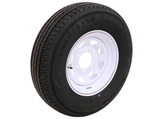 Karrier ST225/75R15 Radial Tire with 15" White Spoke Wheel - 6 on 5-1/2" - Load Range E - Image 7