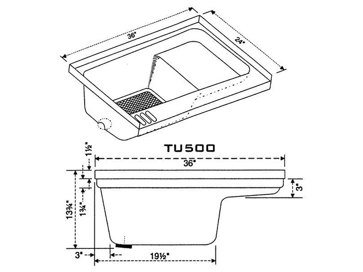 Sit in Step Tub Right Hand Drain TU500RH-Polar White - Image 2