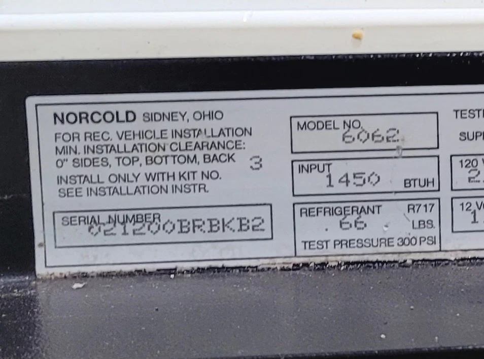 Used Complete Norcold 6062 Fridge 2-way - Image 5