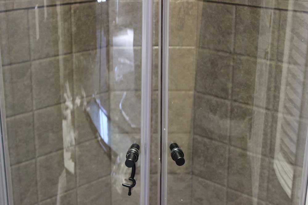 32″ Round Shower Door with Clear Glass -Dark Oil Rubbed Bronze - Image 5