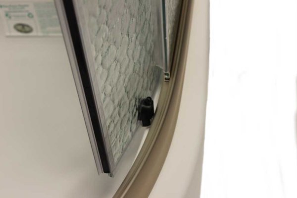 32″ Round Shower Door with Obscured Glass – Nickel - Image 7