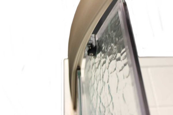 32″ Round Shower Door with Obscured Glass – Nickel - Image 6