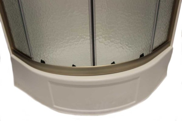 32″ Round Shower Door with Obscured Glass – Nickel - Image 4