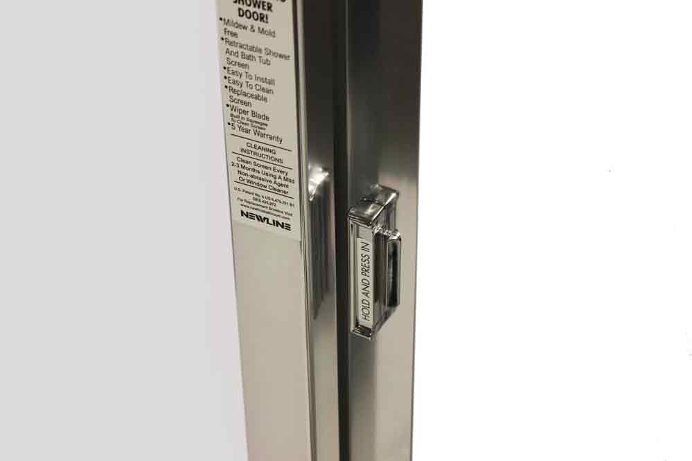 36″ x 62″ Retractable Shower Door – Chrome - Image 6