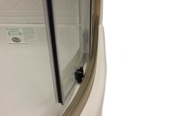 32″ Round Shower Door with Clear Glass – Nickel - Image 7