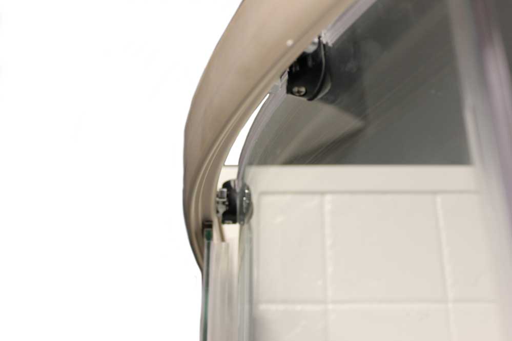32″ Round Shower Door with Clear Glass – Nickel - Image 6