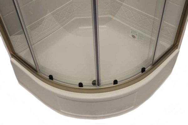 32″ Round Shower Door with Clear Glass – Nickel - Image 4