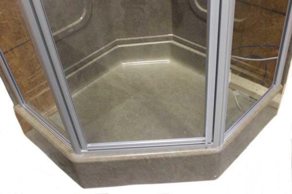 32″ Angle Shower Door with Clear Glass – Nickel - Image 5