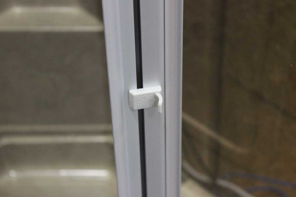 32″ Angle Shower Door with Clear Glass – Nickel - Image 4