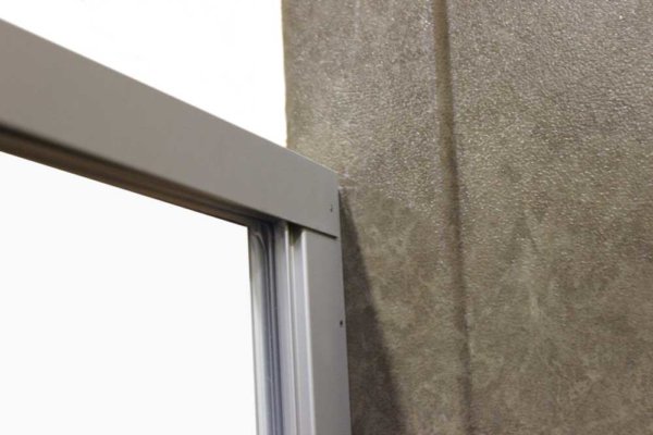 32″ Angle Shower Door with Clear Glass – Nickel - Image 2
