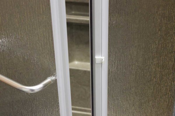 32″ Angle Shower Door with Obscured Glass – Nickel - Image 3