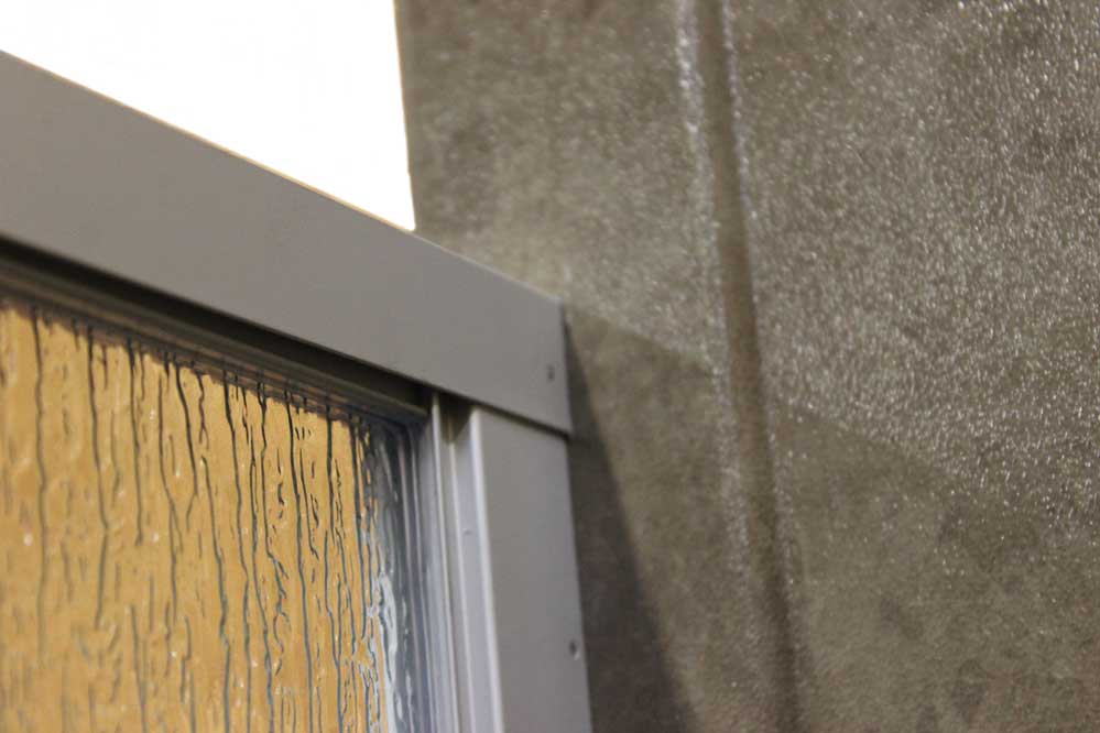 32″ Angle Shower Door with Obscured Glass – Nickel - Image 2