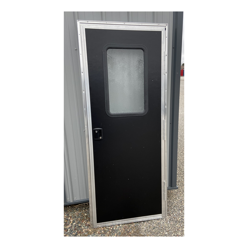 72"x28" Black Fiberglass Square Top Entrance Door - Image 3