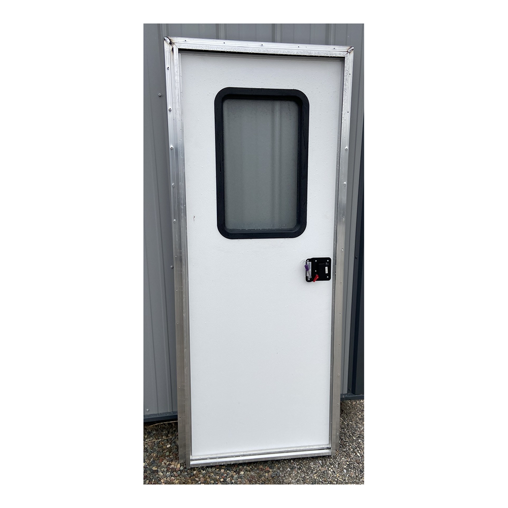 72"x28" Black Fiberglass Square Top Entrance Door - Image 2