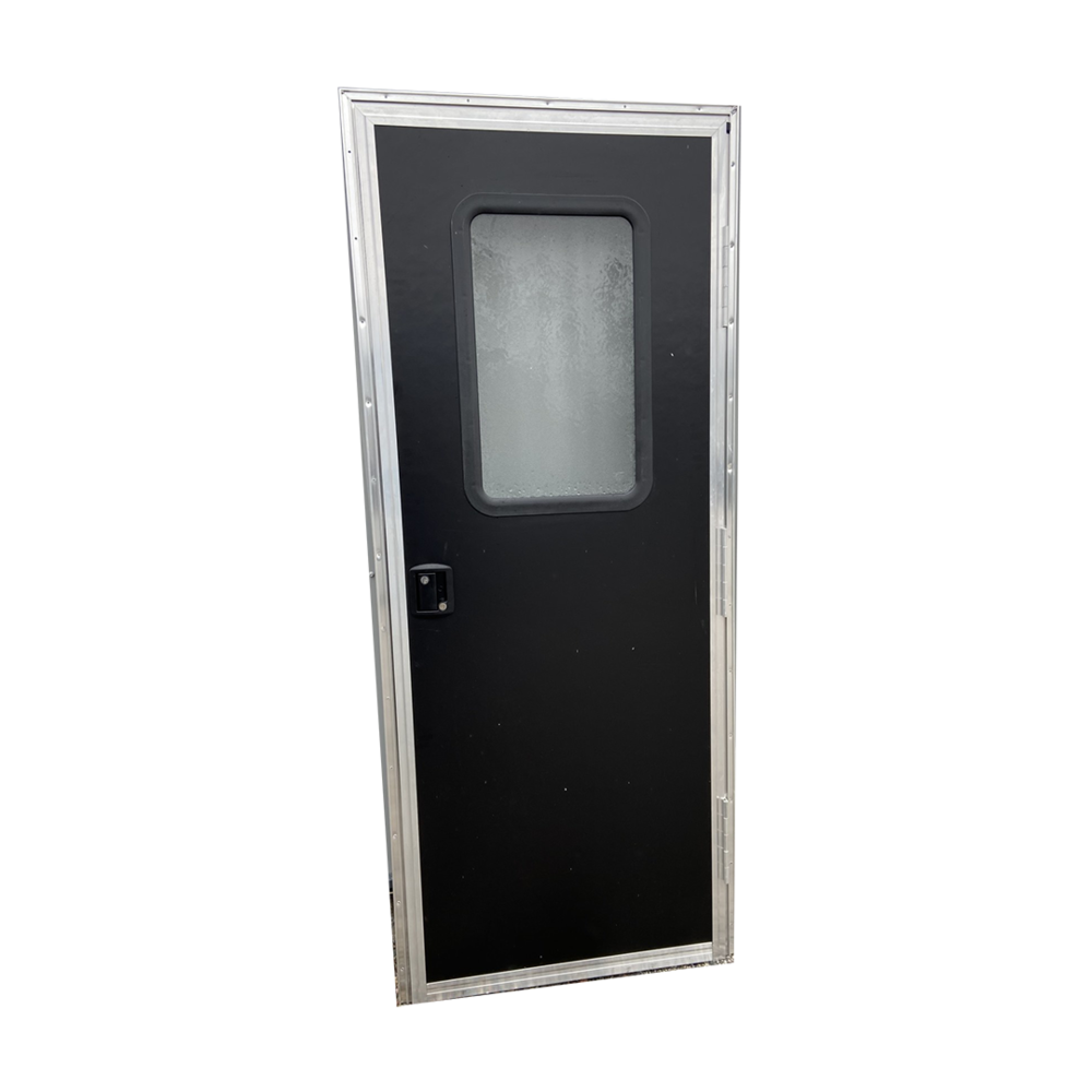 72"x28" Black Fiberglass Square Top Entrance Door