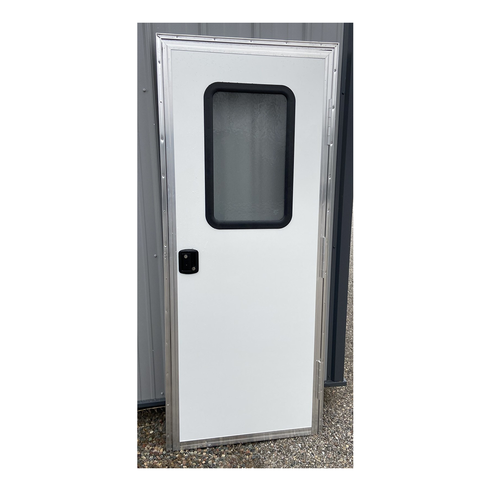 72"X28" White Fiberglass Square Top Entrance Door - Image 3