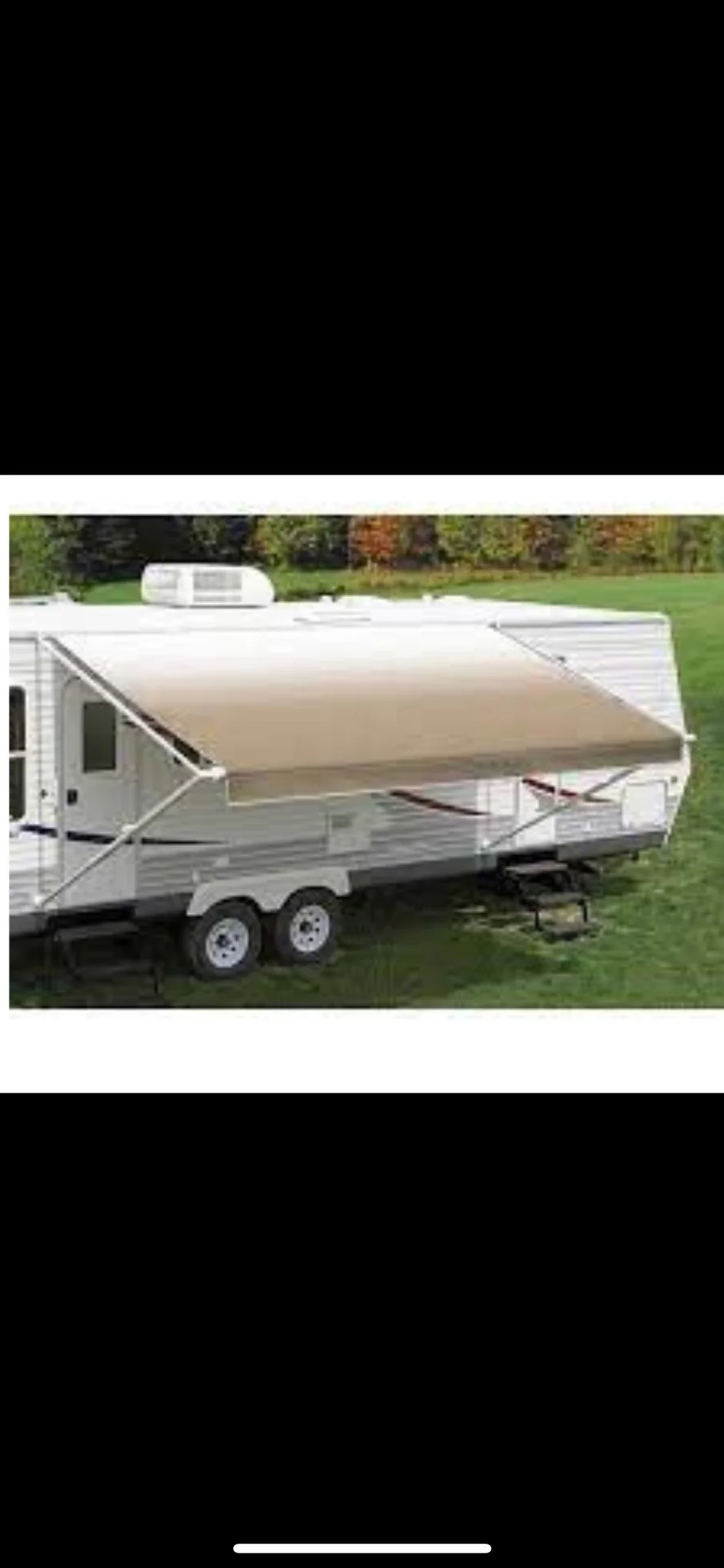 Used Complete Manual Awning carefree 18' New Canvas - Image 2